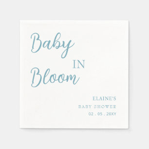 Baby in Bloom Blue Boy Baby shower Servet