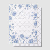 Baby in Bloom Blue Chinoiserie Baby shower Vellum Uitnodigingen (Offset (Uitnodiging))