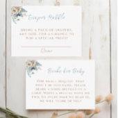 Baby in Bloom Blue Diaper Raffle Baby shower Informatiekaartje