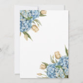 Baby in Bloom Blue Floral Baby Boy Kaart (Achterkant)