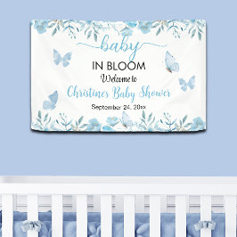 Baby in Bloom Blue Floral Baby shower Spandoek