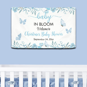 Baby in Bloom Blue Floral Baby shower Spandoek