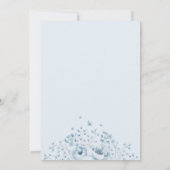 Baby in Bloom Blue Floral Baby shower Uitnodiging (Achterkant)