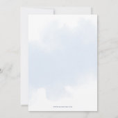 Baby in Bloom Blue Floral Boy Baby shower Kaart (Achterkant)