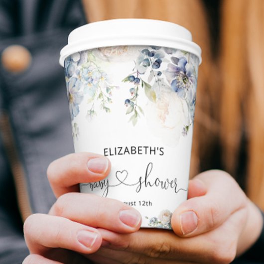 Baby in Bloom Blue Garden Baby Shower Papieren Bekers
