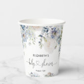 Baby in Bloom Blue Garden Baby Shower Papieren Bekers (Voorkant)