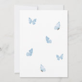 Baby in Bloom Blue Garland Baby shower uitnodiging (Achterkant)