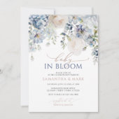 Baby in Bloom Blue Hydrangea en Rozen Shower Kaart (Voorkant)