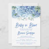 Baby in Bloom Blue Hydrangeas Baby shower Kaart (Voorkant)