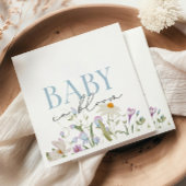 Baby in Bloom Blue Spring Bloemen Servet