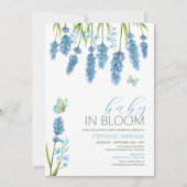 Baby in Bloom Blue Wildflower Baby shower Kaart (Voorkant)