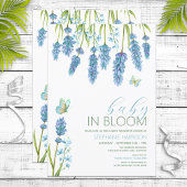 Baby in Bloom Blue Wildflower Baby shower Kaart