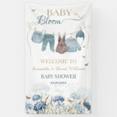 Baby in Bloom Blue Wildflower Clothesline Spandoek (Verticaal)