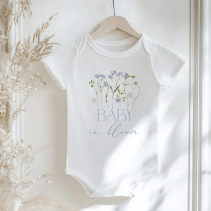 Baby in Bloom Blue Wildflowers bloemen Romper