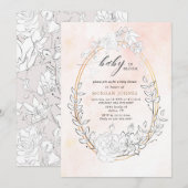 baby in bloom blush  baby shower call (Voorkant / Achterkant)