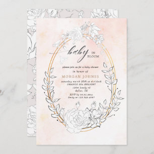 baby in bloom blush  baby shower call