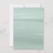 Baby in Bloom | Blush & Blauwgroen veer Floral Sho Kaart (Achterkant)