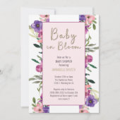 Baby in Bloom Blush Bloemen Waterverf Baby shower Kaart (Voorkant)
