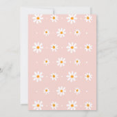 Baby in Bloom Blush Boho Daisy Floral Girl Shower Kaart (Achterkant)