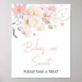 Baby in Bloom Blush Pink Bloembaby's zijn zoet Poster (Voorkant)