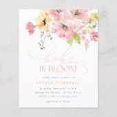 Baby in Bloom Blush Pink Budget Floral Baby shower (Voorkant)