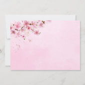 Baby in Bloom Blush Pink Floral Girl Baby shower Kaart (Achterkant)