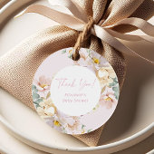 Baby in Bloom Blush Roze Bloemen Baby shower Bedankjes Labels