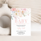 Baby in Bloom Blush Roze Bloemen Baby shower Kaart
