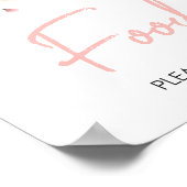 Baby in Bloom Blush Roze Bloemen Baby shower Voeds Poster (Hoek)