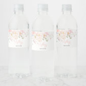 Baby in Bloom Blush Roze Bloemen Baby shower Waterfles Etiket (Flessen)