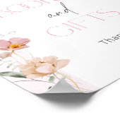 Baby in Bloom Blush roze Bloemen Boeken en Geschen Poster (Hoek)