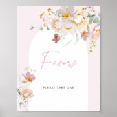 Baby in Bloom Blush Roze Bloemen Favorieten Poster (Voorkant)