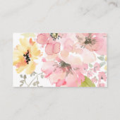Baby in Bloom Blush Roze Bloemen Meisje Baby showe Informatiekaartje (Achterkant)