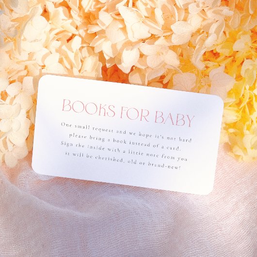 Baby in Bloom Blush Roze Bloemen Meisje Baby showe Informatiekaartje