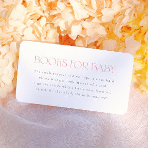 Baby in Bloom Blush Roze Bloemen Meisje Baby Showe Informatiekaartje