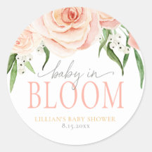 Baby in Bloom Blush Roze Roos Bloemige Babyfeestje