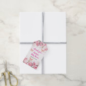 Baby in Bloom Blush Rozen Baby shower Cadeaulabel (Met Touw)