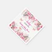 Baby in Bloom Blush Rozen Baby shower Servet (Hoek)