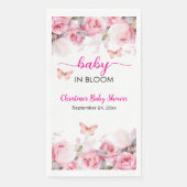 Baby in Bloom Blush Rozen Baby shower Servet (Voorkant)