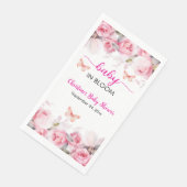 Baby in Bloom Blush Rozen Baby shower Servet (Hoek)