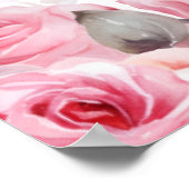 Baby in Bloom Blush Rozen Baby shower Welkom Poster (Hoek)