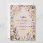 Baby in Bloom Blush Spring Floral Baby shower Kaart (Voorkant)