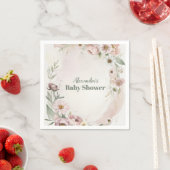 Baby in Bloom Blush Spring Floral Baby shower Servet (Insitu)