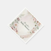 Baby in Bloom Blush Spring Floral Baby shower Servet (Hoek)