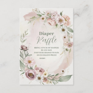 Baby in Bloom Blush Spring Floral Diapper Raffle Informatiekaartje