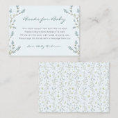 Baby in Bloom boekaanvraag Informatiekaartje (Voorkant / Achterkant)