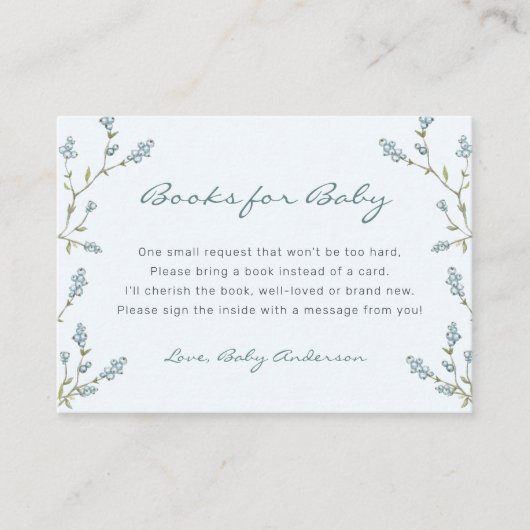 Baby in Bloom boekaanvraag Informatiekaartje (Voorkant)