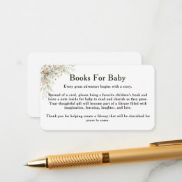 Baby In Bloom Boeken voor Baby Insteekkaart  Informatiekaartje