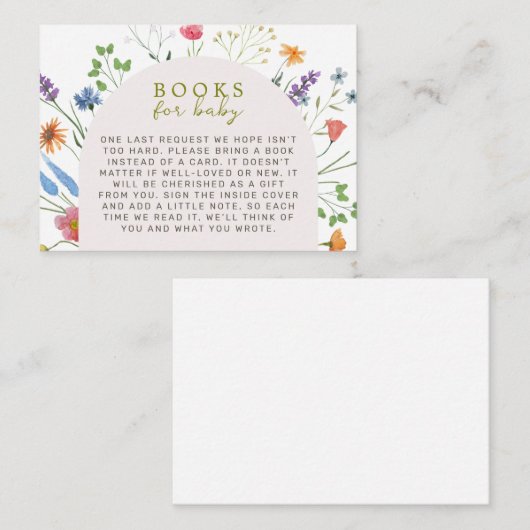 Baby in Bloom Boeken voor de Kaart van de Behuizin (Voorkant / Achterkant)