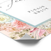 Baby in Bloom Boheems Baby shower Voedselteken Poster (Hoek)